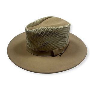 Minnetonka Safari Air Flow Outback Hat‎ Brown Leather Size Medium